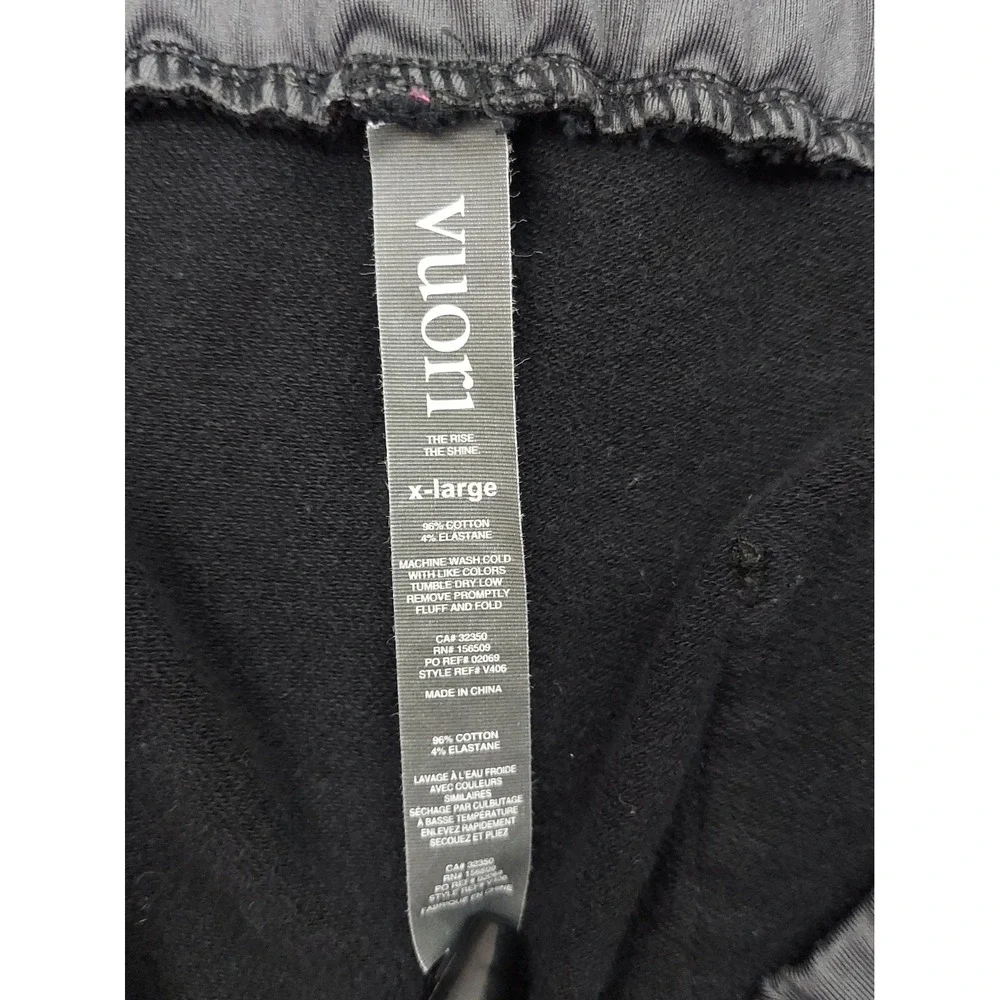 Vuori Balboa Jogger Sweat Pants Mens XL Black Gray Drawstring Waist Pockets Gym